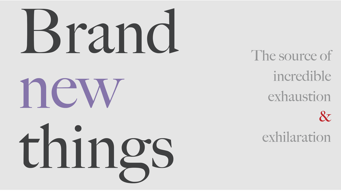 The Exhilaration and Exhaustion of Brand New Things