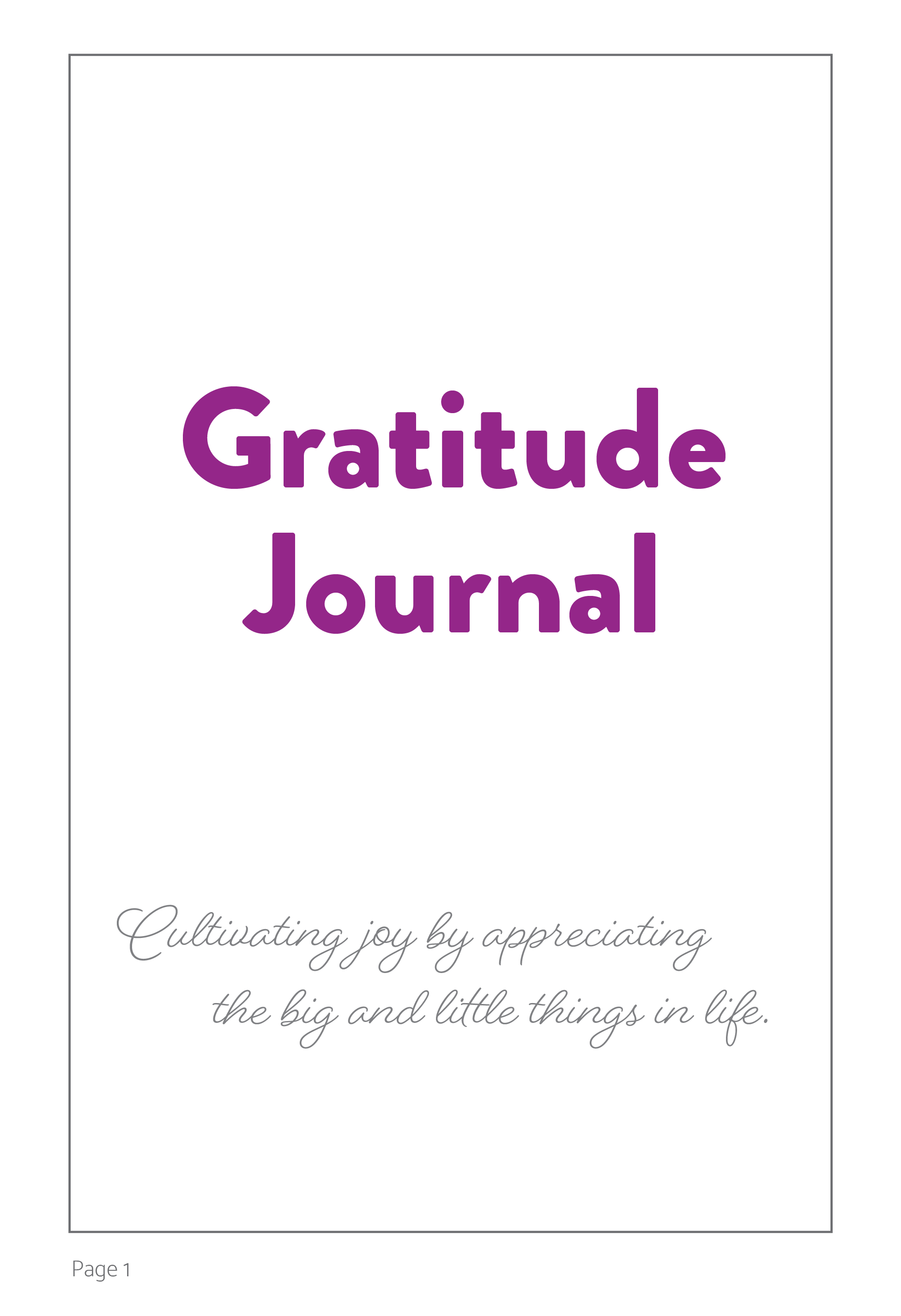 Gratitude Journal - 0