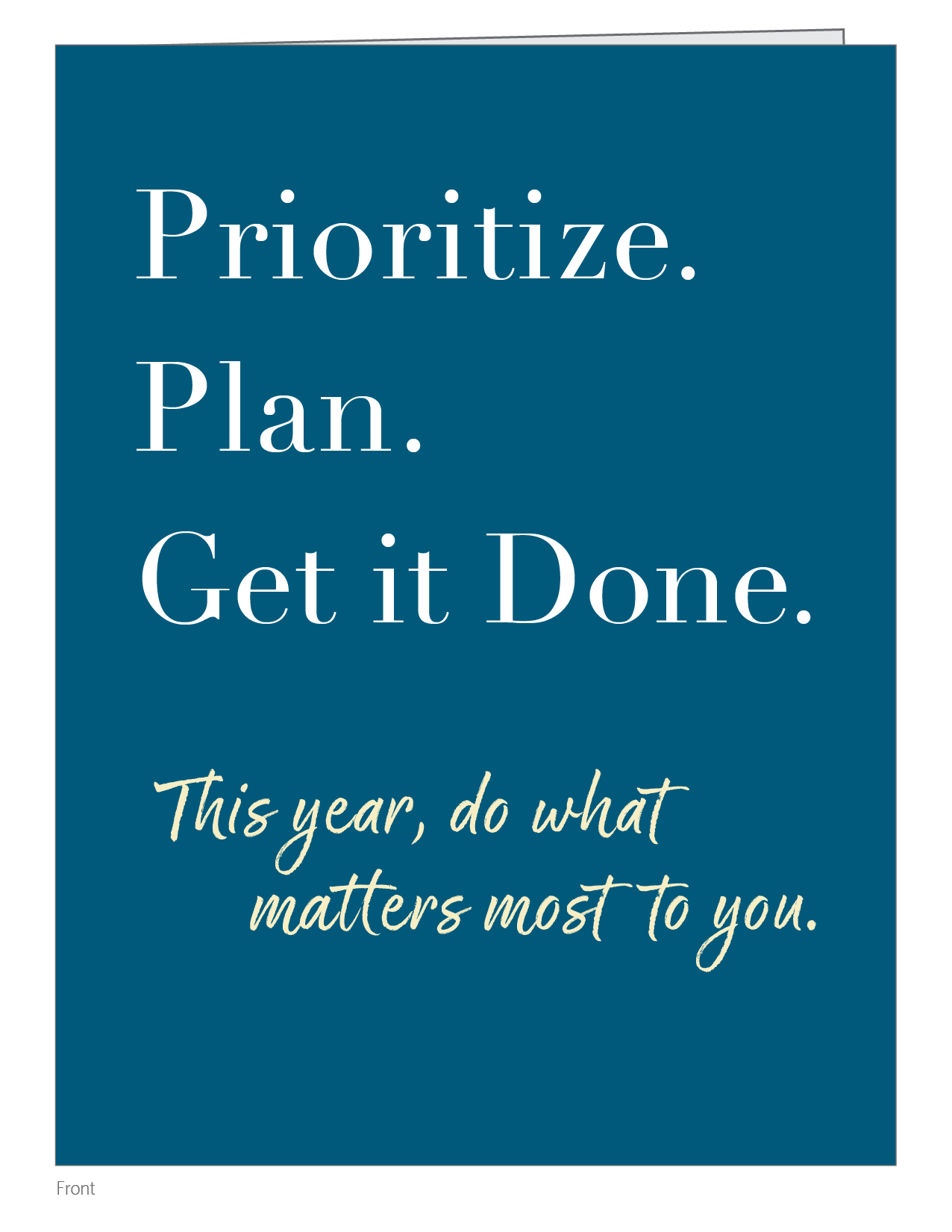 Prioritize, Plan, Get it Done Annual Planner