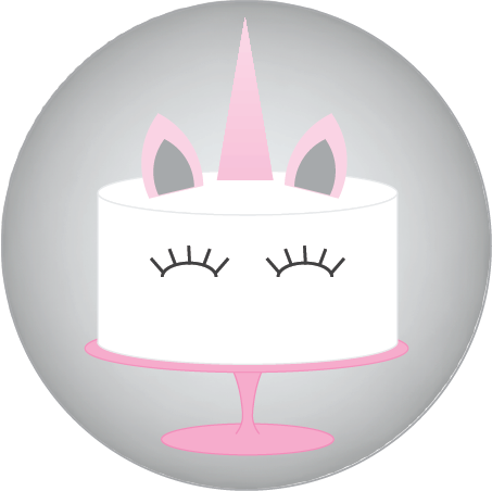 Unicorn Cake Button