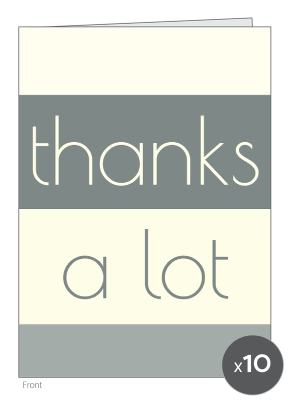 Art Deco Thanks Box Set of 10