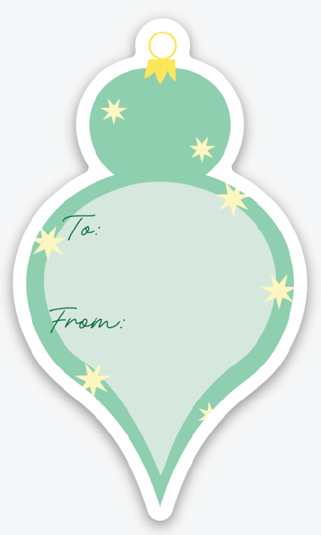 Retro Ornament Gift Sticker