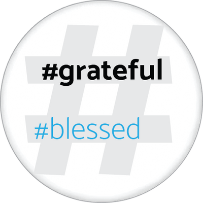 Hashtag Grateful Button