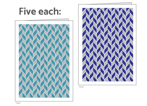 Subdued Herringbone Box Set of 10